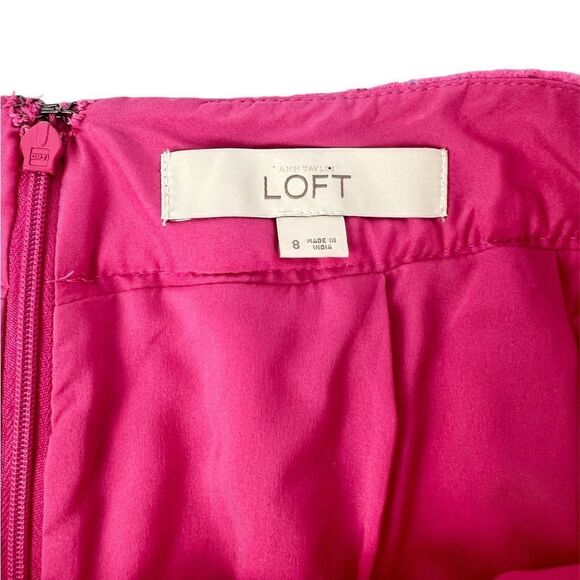 LOFT Hot Pink Barbie Sequin Mini Skirt 8 - Picture 6 of 7